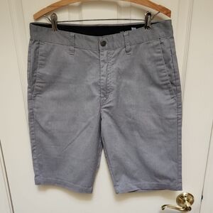 Volcom Gray Flat Front Shorts Casual Style